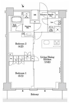 ザ・パークハビオSOHO市谷左内町 604 間取り図