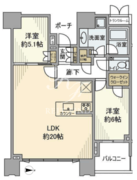 ドゥ・トゥール E-13階70.70㎡ 間取り図