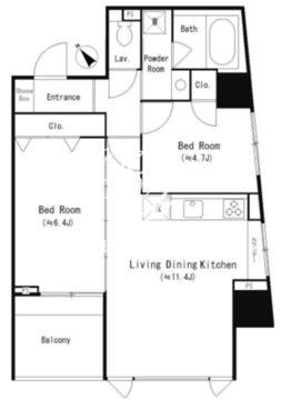 ユーストリア駒沢 405 間取り図
