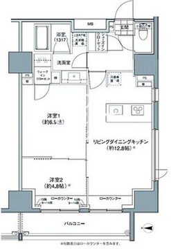 パークハビオ東中野 1303 間取り図