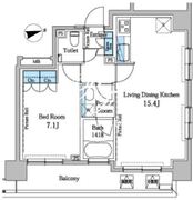 パークアクシス渋谷桜丘 S-1101 間取り図