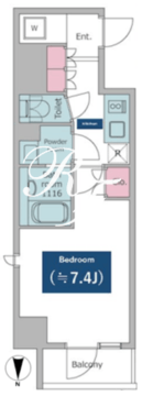 ドゥーエ日暮里 203 間取り図