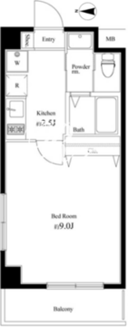 グラウンデュークス本所 401 間取り図