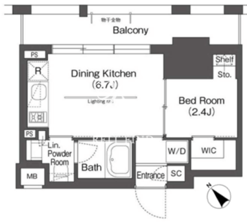 ＢｌｕＲｏｃｋ後楽園 508 間取り図