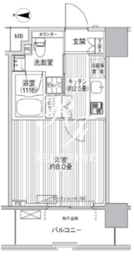 コスモグランス南品川 302 間取り図