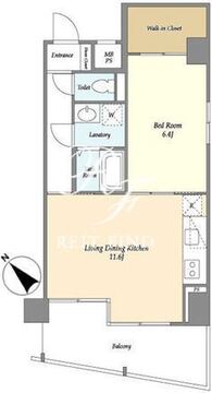 テラス八丁堀 203 間取り図