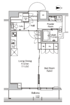 プラウドフラット外神田 1102 間取り図