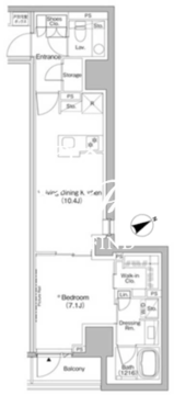 ザ・パークハビオ日本橋茅場町 901 間取り図