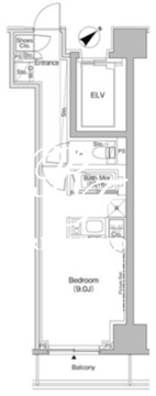 ザ・パークハビオ日本橋茅場町 903 間取り図