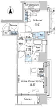 パークアクシス上野・稲荷町 505 間取り図