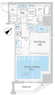 パークアクシス浅草橋2 1103 間取り図
