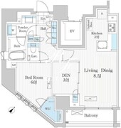 パークアクシス浅草橋2 1201 間取り図