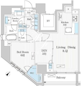 パークアクシス浅草橋2 1201 間取り図