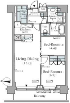 パークアクシス辰巳ステージ 809 間取り図