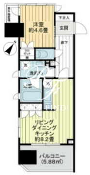 ライオンズアイル赤坂 1101 間取り図