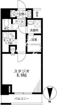 レジディア九段下 302 間取り図