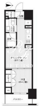 レジディア新御徒町 1202 間取り図