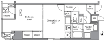 レジディア入谷 604 間取り図