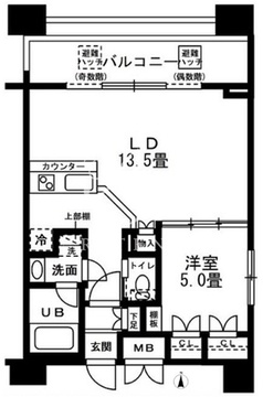 レジディア錦糸町 1006 間取り図