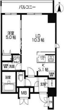 ラクラス両国 703 間取り図