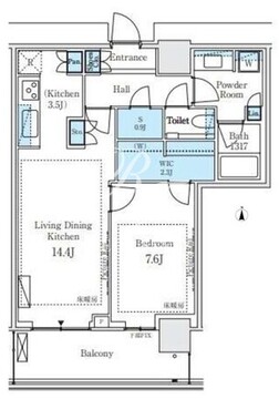 パークシティ中野ザタワーエアーズ 1317 間取り図