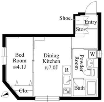 ジュネス蒲田 401 間取り図