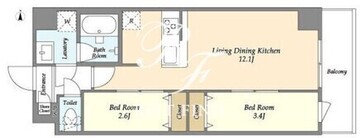 アルファコート梅島 105 間取り図