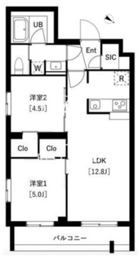 タスキプライムテラス中村橋 207 間取り図