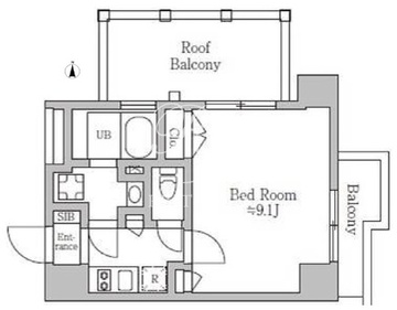 レジディア南品川 503 間取り図