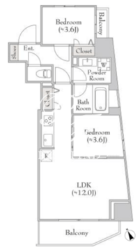 ルミーク門前仲町 404 間取り図