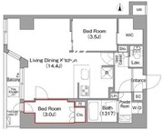 コンフォリア・リヴ平井ミューティオ 302 間取り図