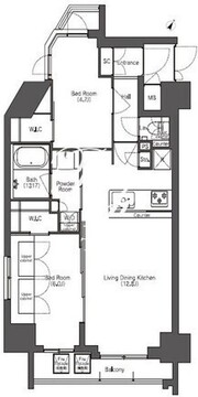 コンフォリア滝野川 1108 間取り図