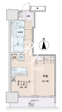エスティメゾン錦糸町2 1406 間取り図
