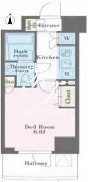 アジールコート西新宿 602 間取り図