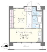 ヒルフォート常盤 204 間取り図