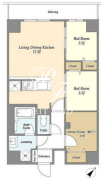 グランカーサ西葛西 202 間取り図