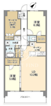 アークシティ船堀 303 間取り図