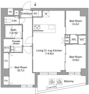 コンフォリア・リヴ永福町 208 間取り図