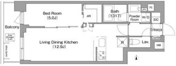 コンフォリア・リヴ永福町 603 間取り図