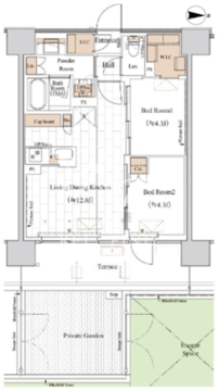 ブランシエスタ木場 102 間取り図