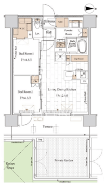 ブランシエスタ木場 103 間取り図