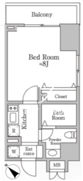 レジディア三宿 501 間取り図