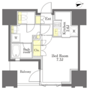 びゅうリエットグラン新宿戸山 805 間取り図