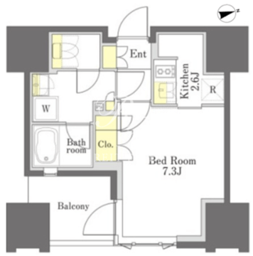 びゅうリエットグラン新宿戸山 805 間取り図