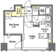 びゅうリエットグラン新宿戸山 417 間取り図