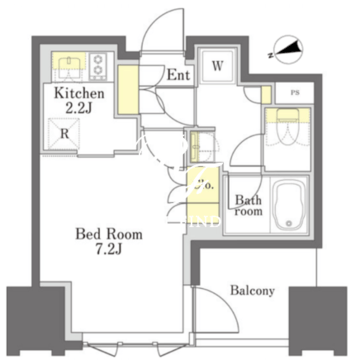 びゅうリエットグラン新宿戸山 610 間取り図