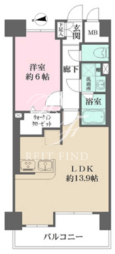 パークフラッツ日本橋馬喰町 1003 間取り図