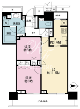 ザ・パークハウス晴海タワーズティアロレジデンス 4214 間取り図