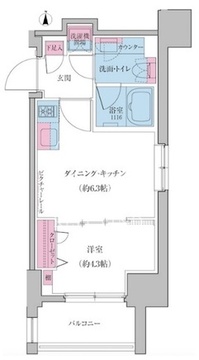クレヴィアリグゼ雪が谷大塚 1003 間取り図