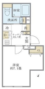 プラティーク中野坂上 201 間取り図